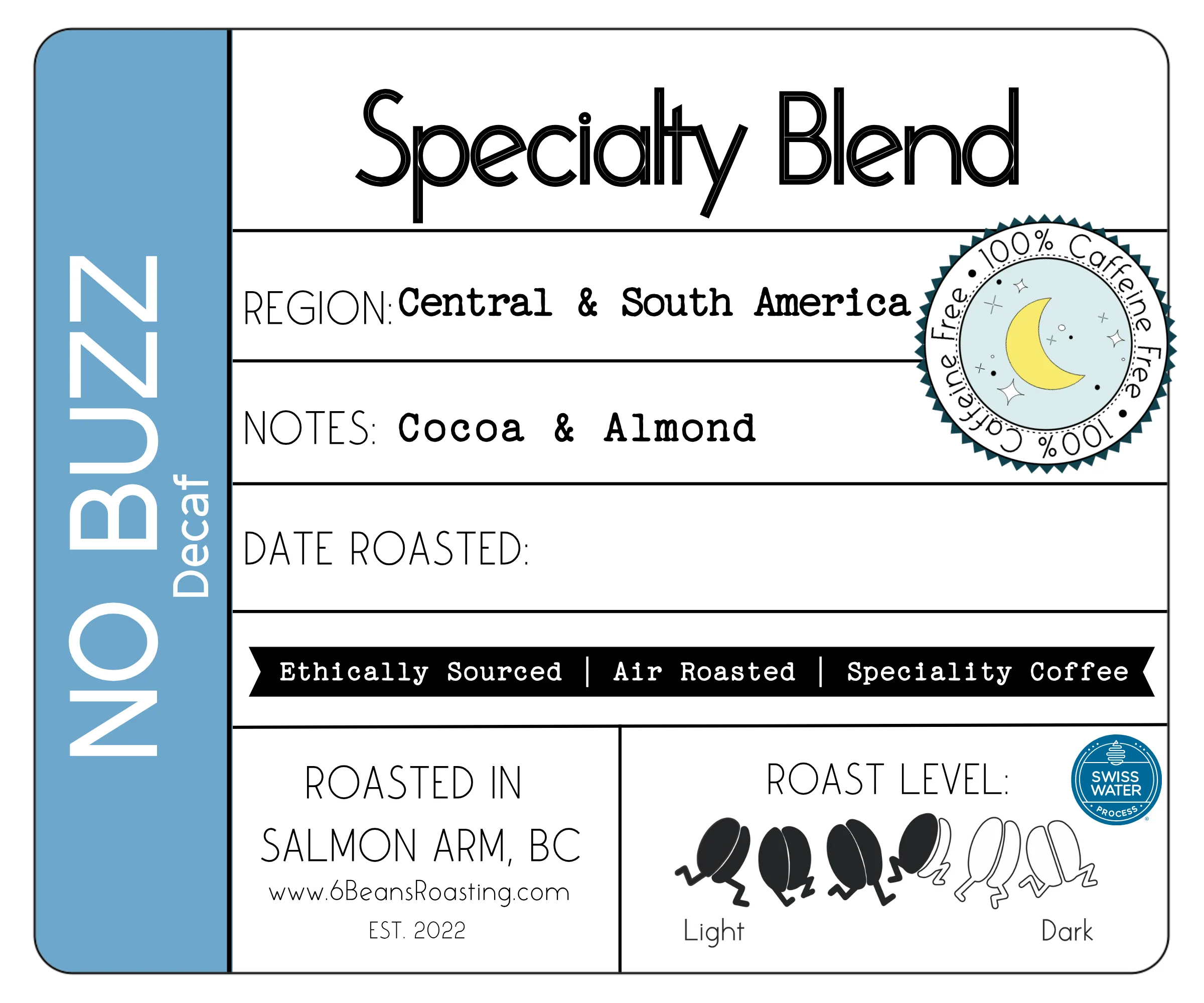 No Buzz Decaf by 6 Beans Roasting