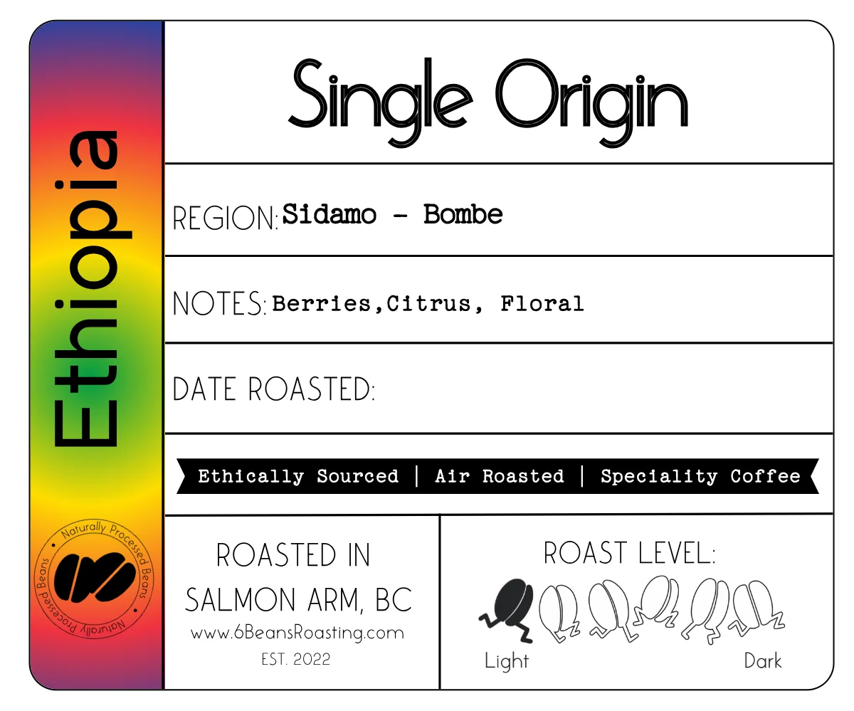 Ethiopia Sidamo Bombe Natural by 6 Beans Roasting