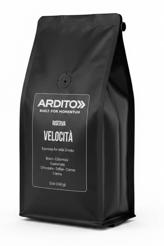 Medium Dark Roast for Milk Drinks, Riserva Velocità by ARDITO Fuel Coffee