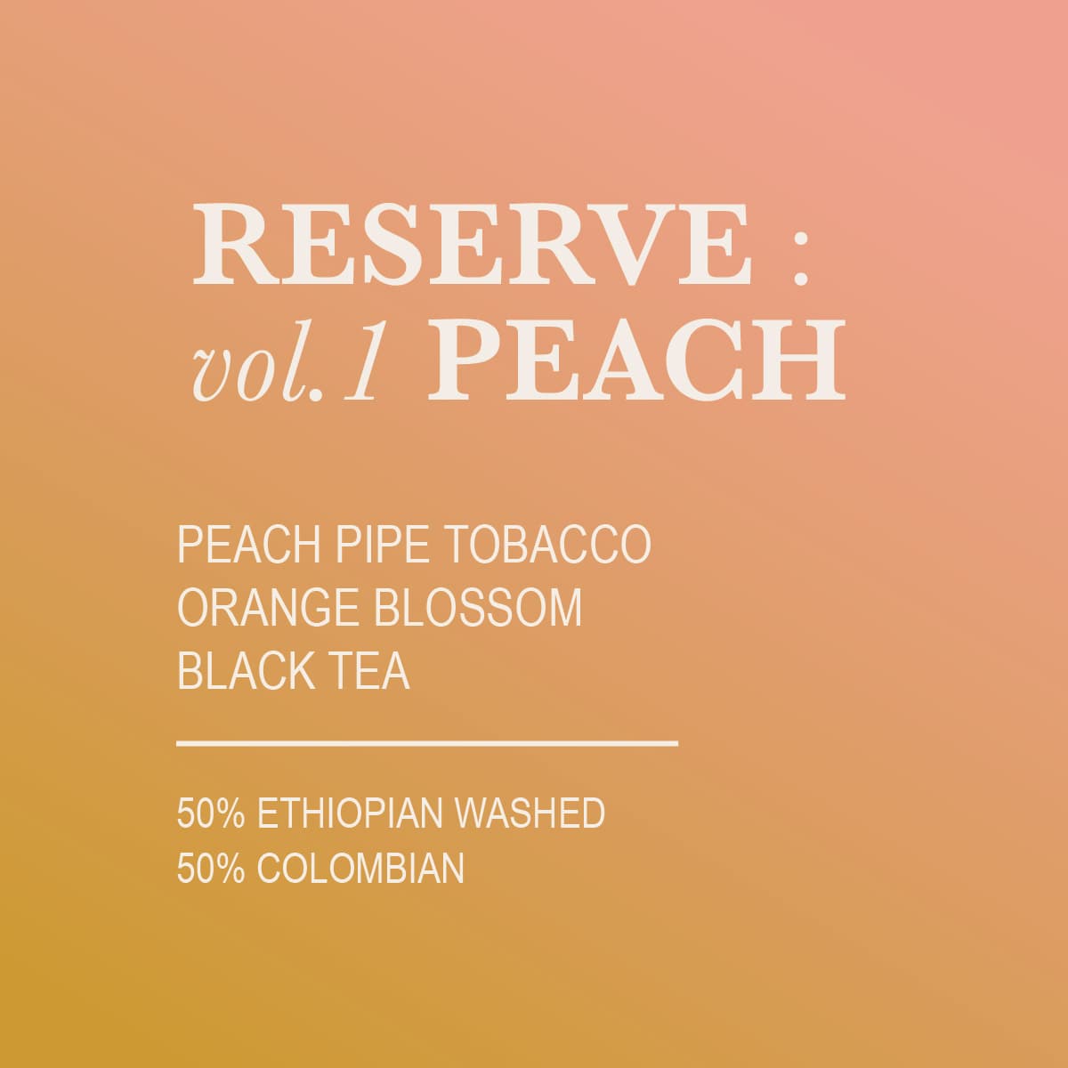 Aubade Reserve: Vol. 1 Peach by Aubade Coffee