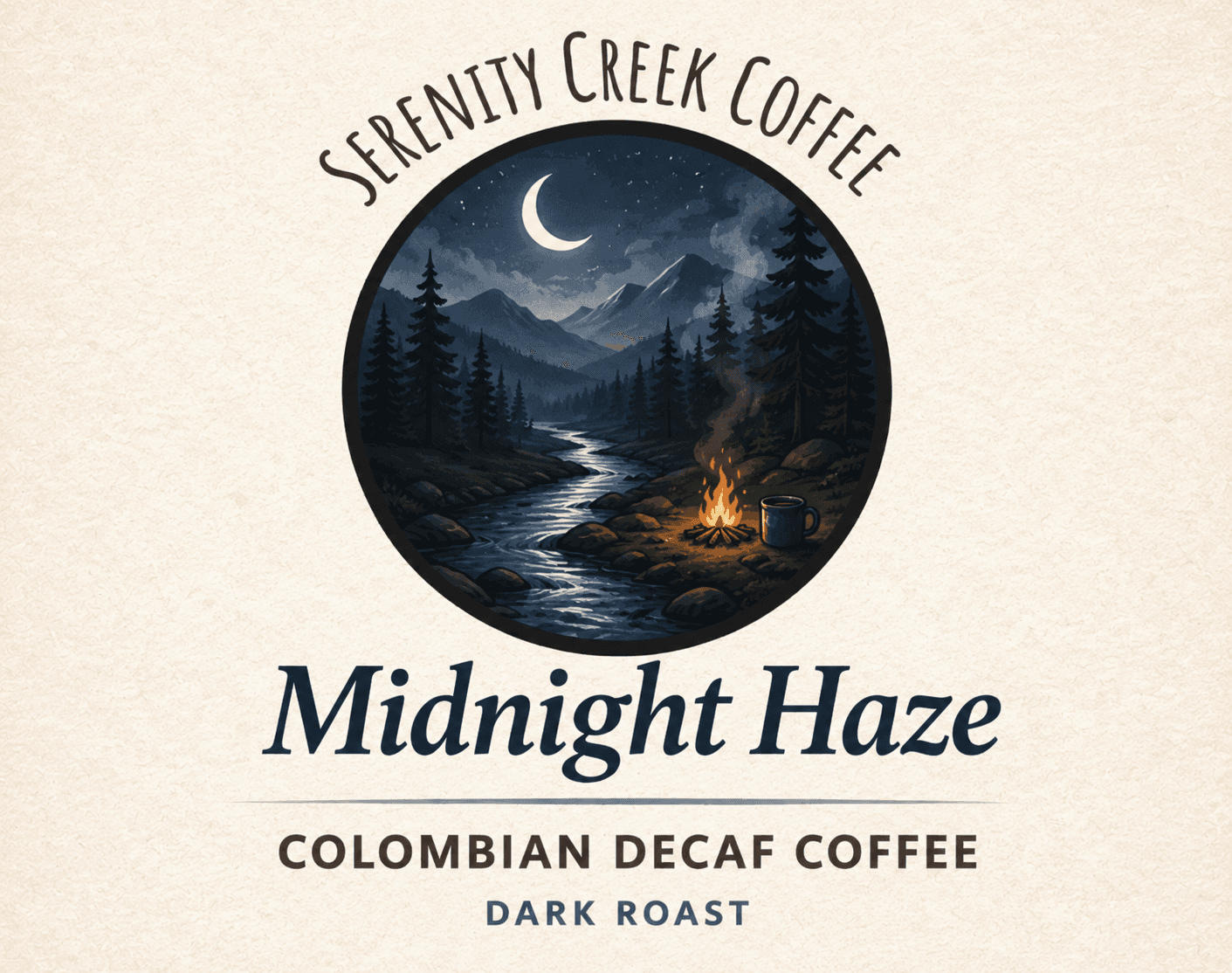 Midnight Haze Colombian Decaf by Serenity Creek Coffee