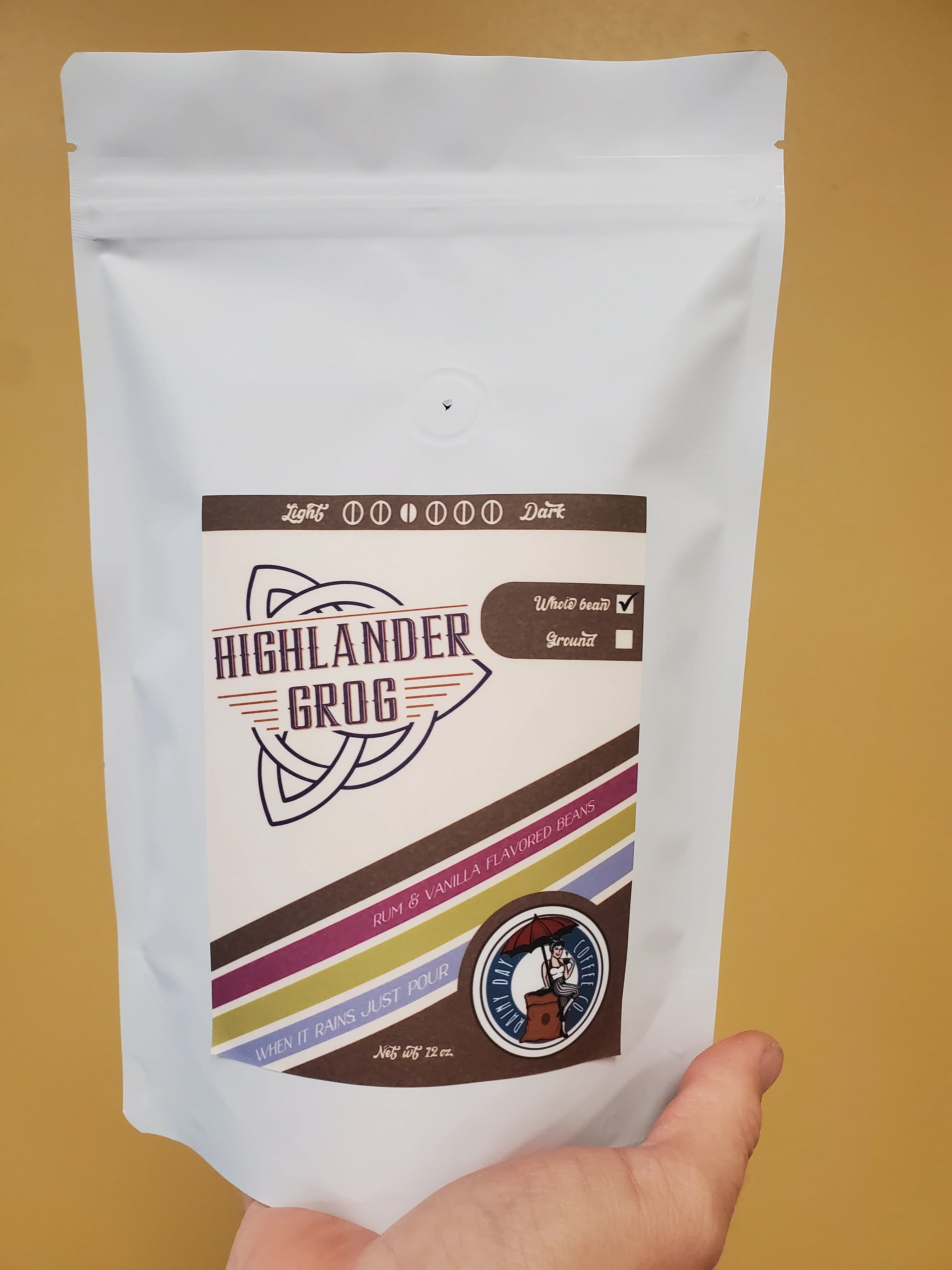 Highlander Grogg Flavored Beans by Rainy Day Coffee Co.