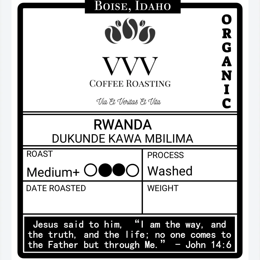Organic Rwanda Dukunde Kawa Mbilima by VVV Coffee Roasting