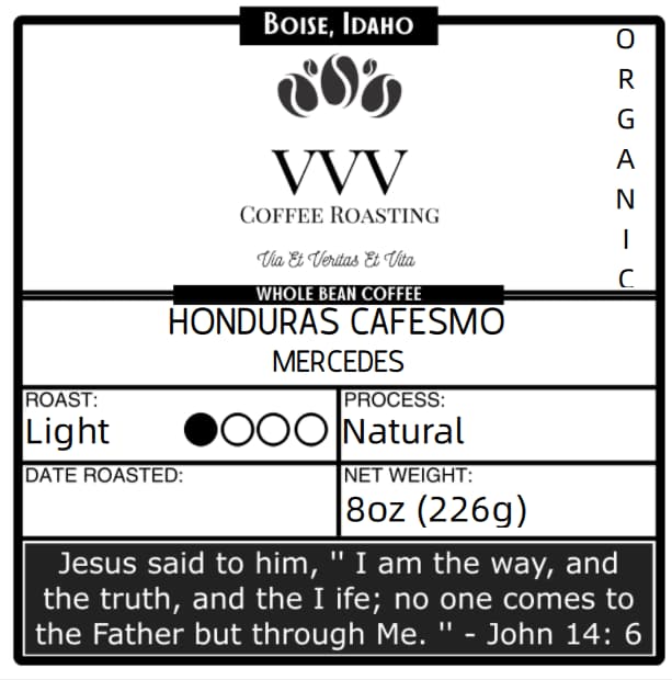 Organic Honduras CAFESMO Mercedes by VVV Coffee Roasting