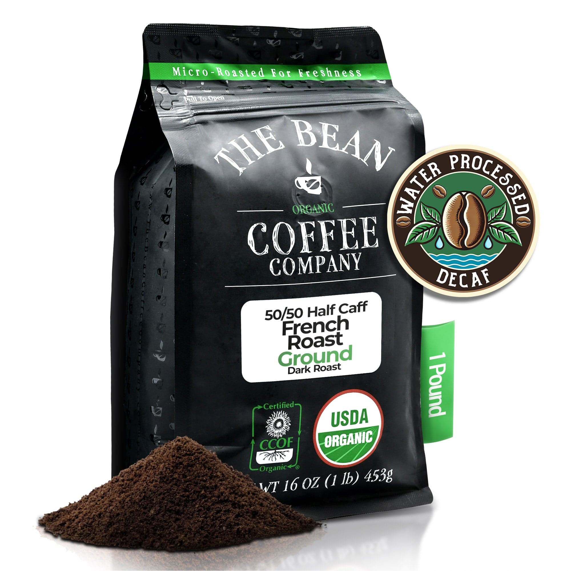 DECAF (Half Caff) Organic 50/50 French Roast