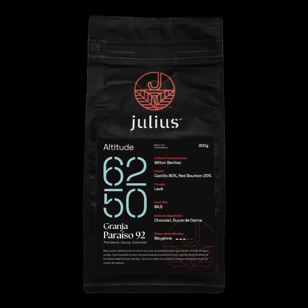 Alt. 6250 Washed, Granja Paraiso 92 by Julius Café