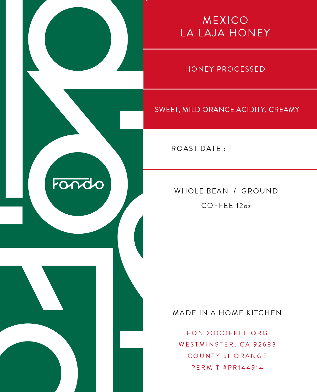 Mexico Honey La Laja by Fondo Coffee