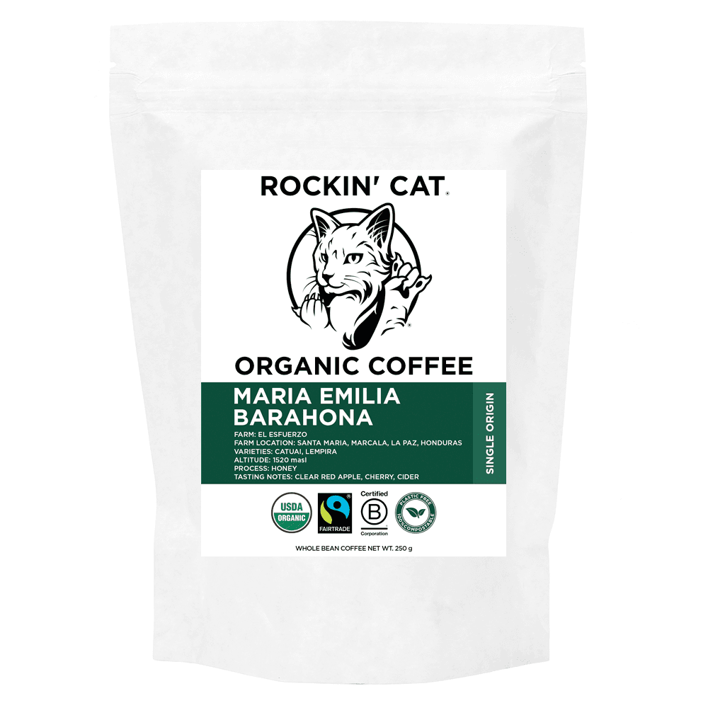 Rockin' Cat Organic Coffee - Maria Emilia Barahona - Fairtrade