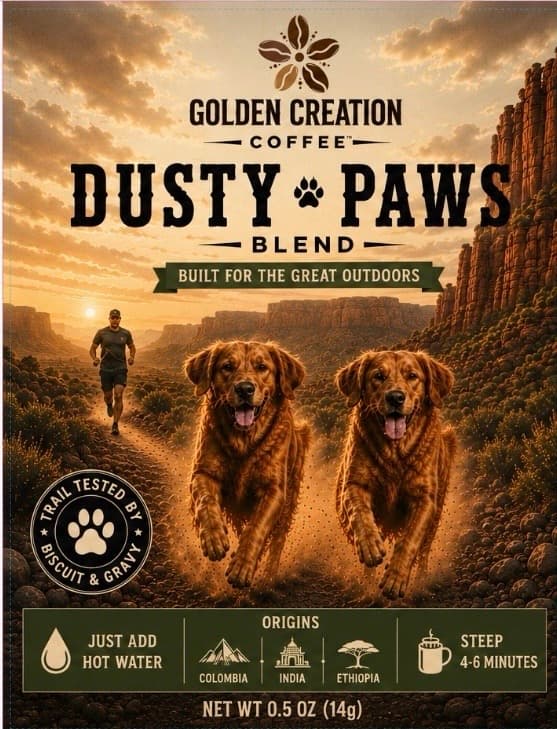 Dusty Paws Blend (single serve steep bag) by Golden Creation Coffee