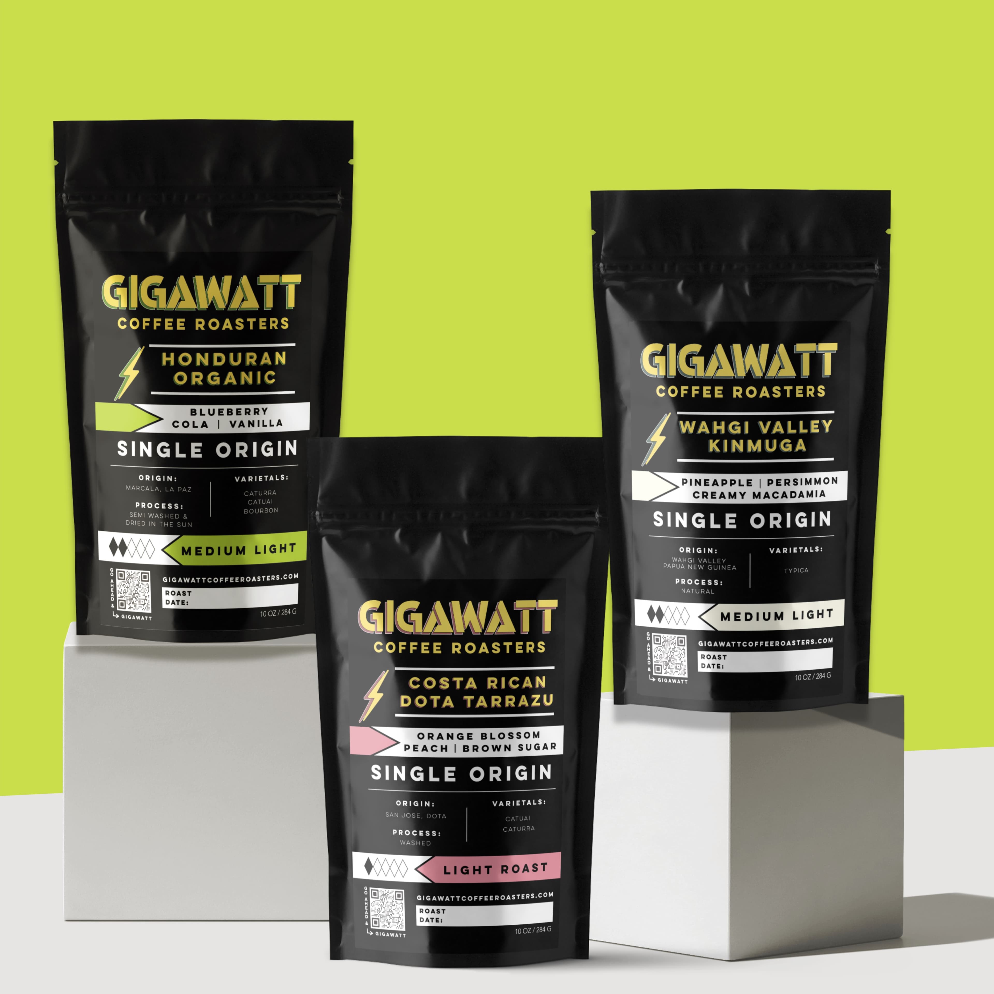 Single Origin Coffee Sampler by Gigawatt Coffee Roasters