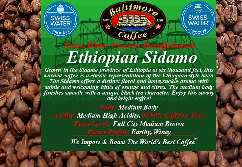 SWP-Decaffeinated Ethiopian Sidamo
