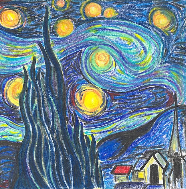 16oz SWP-Decaffeinated Starry Night