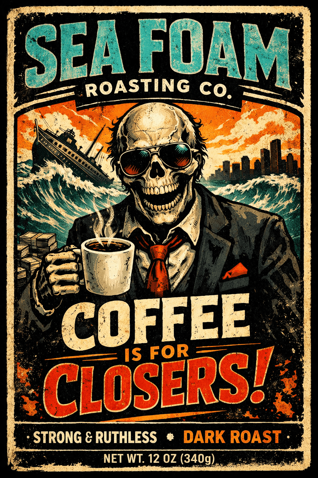 Coffee is For Closers by Sea Foam Roasting Company