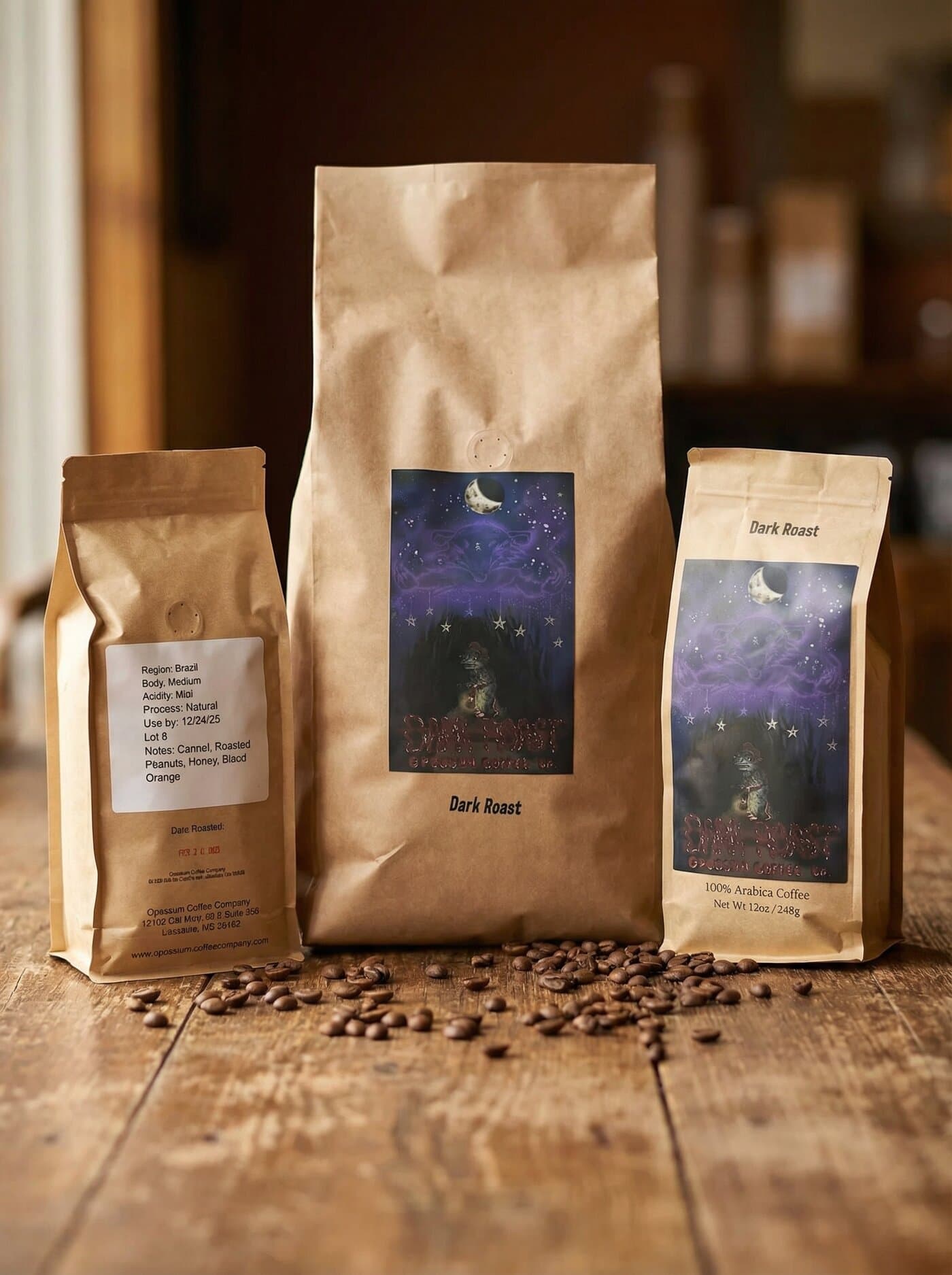 Brazilian Dark Roast by Lucedale Coffee House / Opossum Coffee Company