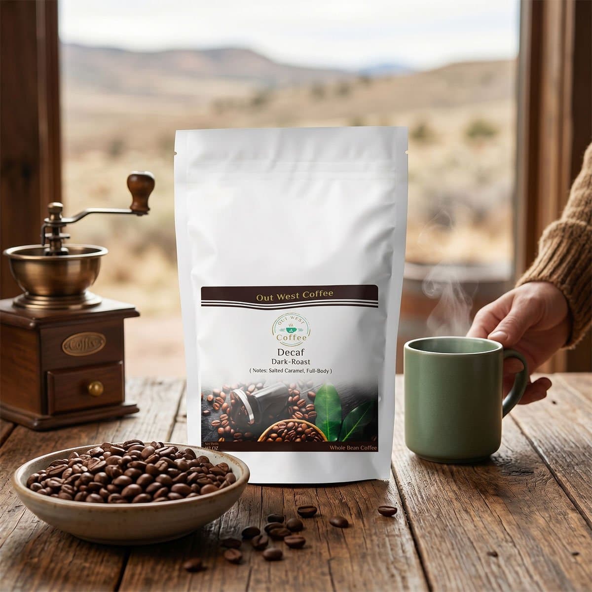 Decaf Coffee – Dark Roast by Out West Coffee