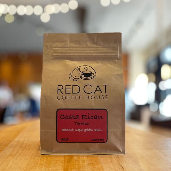 Costa Rican Tarrazu (Medium) 12oz bag by The Red Cat Coffeehouse